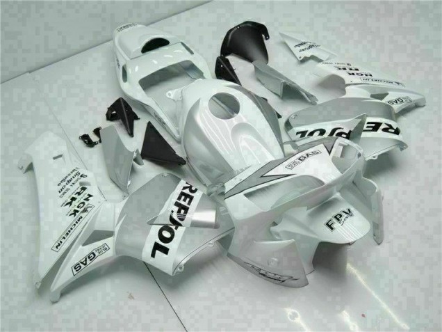 Carénage Moto CBR 600 RR 03-04 - Blanc Argent Repsol