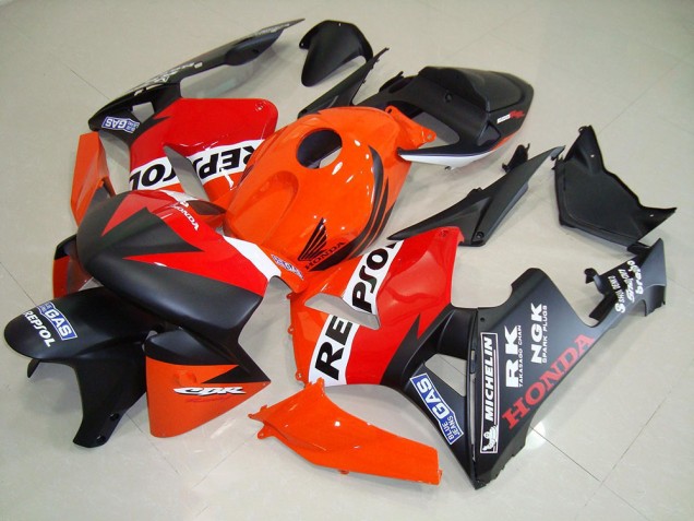 Carénage Moto CBR 600 RR 05-06 - Noir Mat Repsol Courses