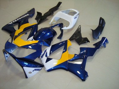 Carénage Moto CBR 900 RR 929 00-01 - Bleu Foncé Jaune Blanc