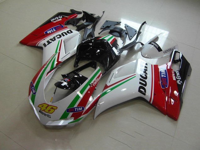 Carénage Moto Ducati 1098 07-14 - Blanc Rouge 46