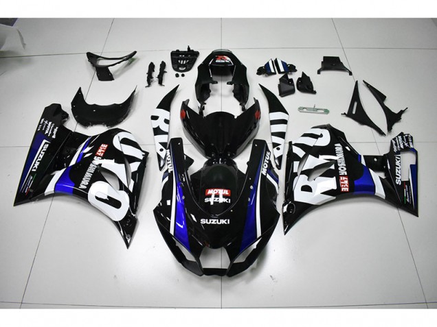 Carénage Moto GSXR 1000 17-23 - Noir Blanc Motul