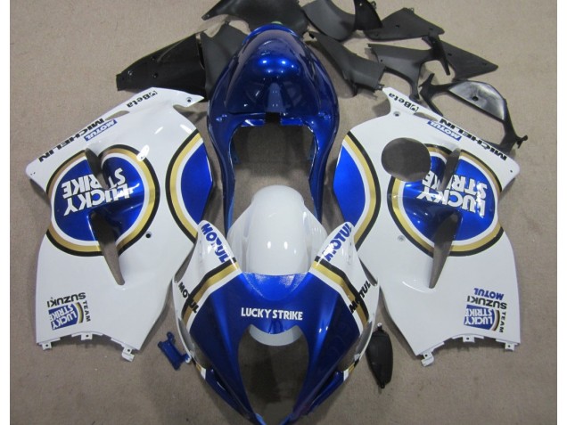 Carénage Moto GSXR 1300 Hayabusa 96-07 - Bleu Motul Blanc Lucky Strike