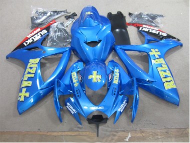 Carénage Moto GSXR 600 K6 06-07 - Bleu Jaune Rizla