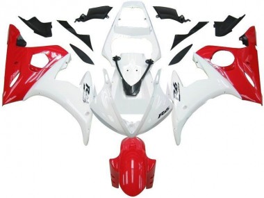 Carénage Moto R6 03-05 - Blanc Rouge