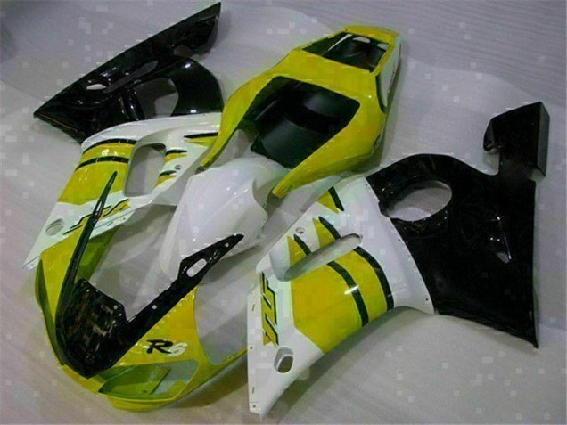 Carénage Moto R6 98-02 - Jaune Blanc