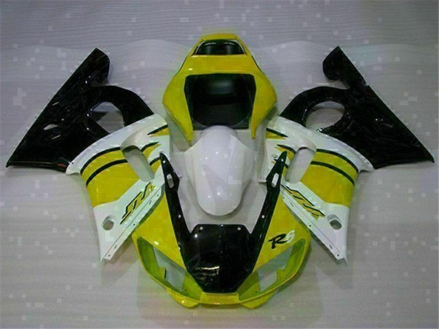 Carénage Moto R6 98-02 - Jaune Blanc