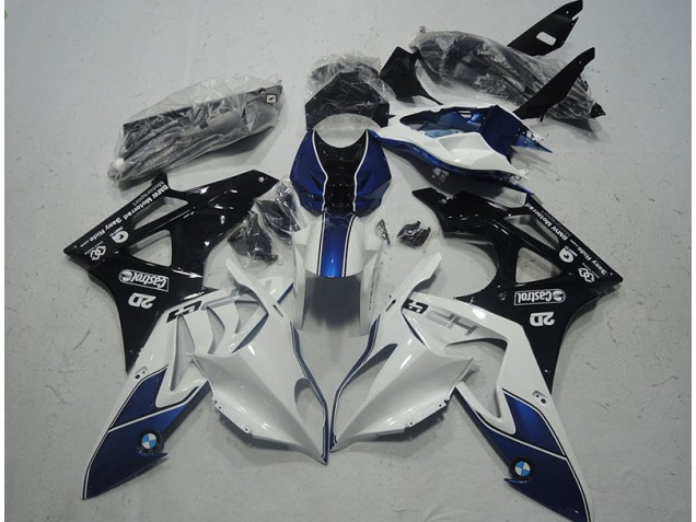 Carénages Moto S1000RR 09-14 - Blanc Bleu